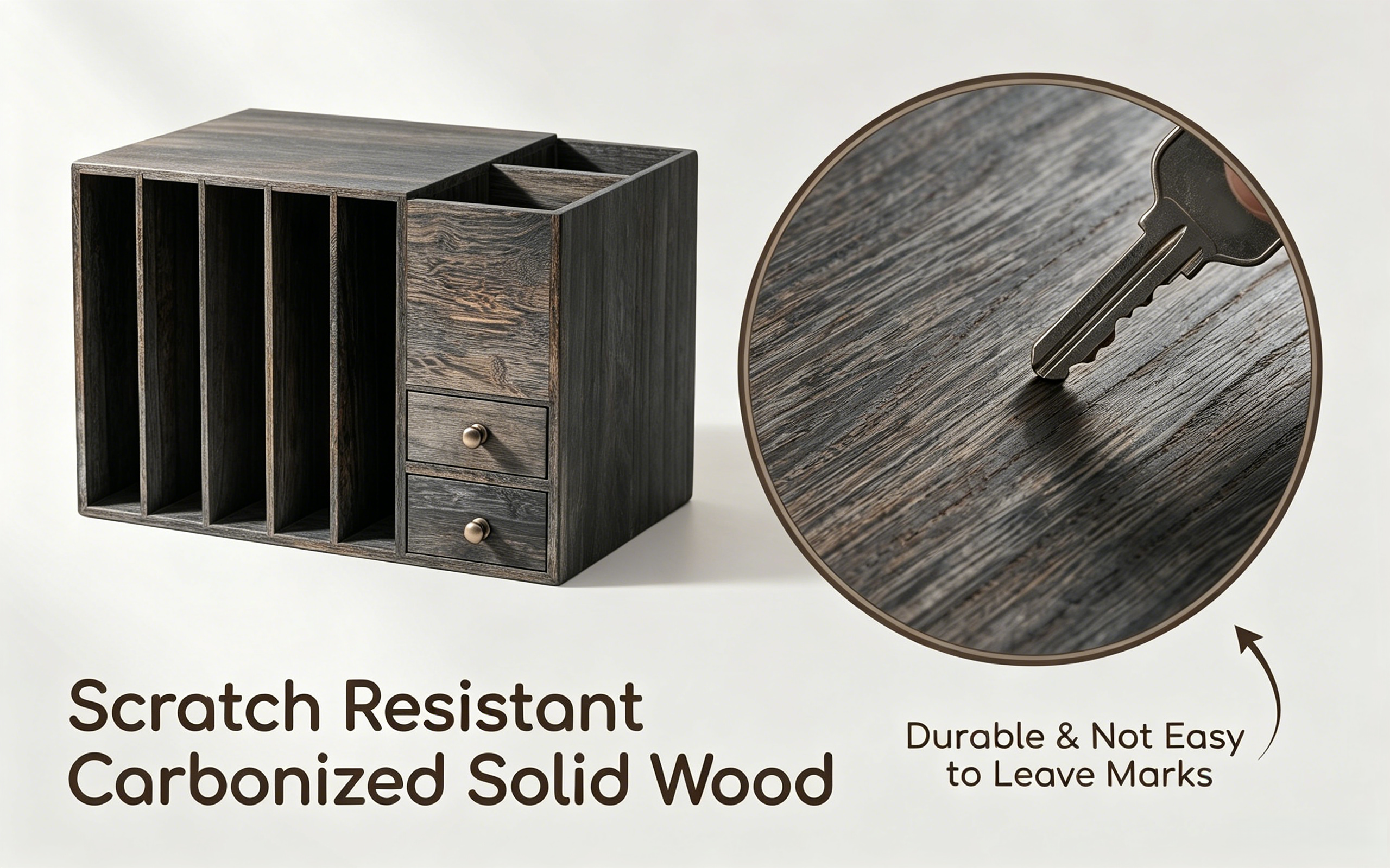 Wooden Desktop Mail Sorter, Mail Organizer