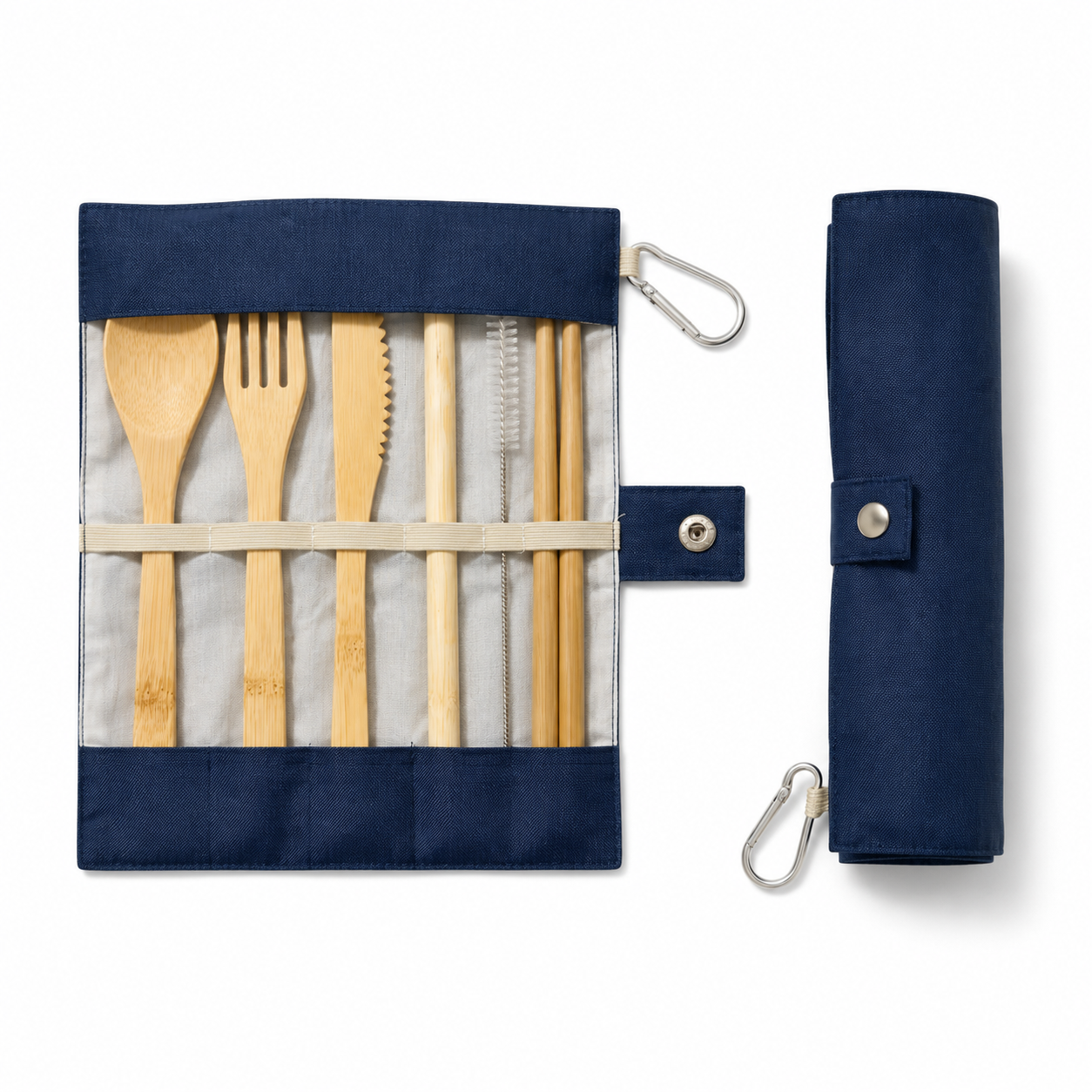 Bamboo Travel Utensil Set with Case