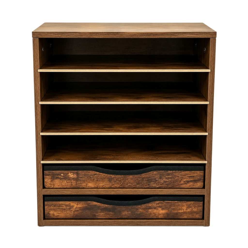 Wooden Desk Organizer Tower