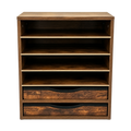 Wooden Desk Organizer Tower