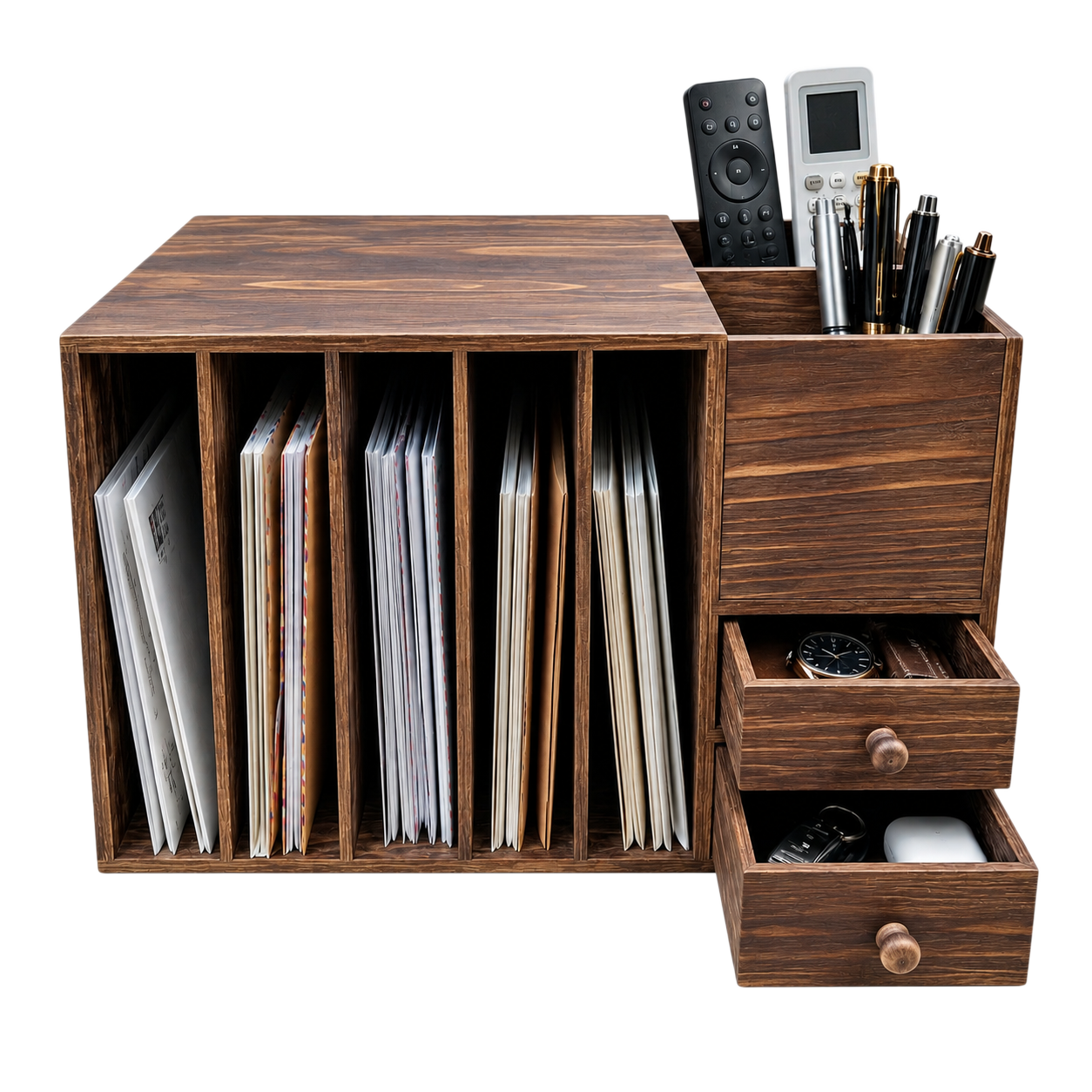 Wooden Desktop Mail Sorter, Mail Organizer