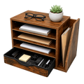 Wooden Desk Organizer with Drawer